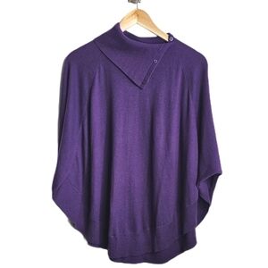 Talbots knit wool blend high neck dolman sweater size small medium